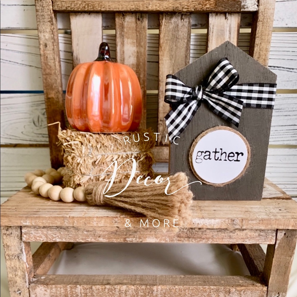 Farmhouse GATHER Wood Sign
